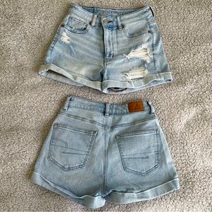 American Eagle Distressed High Waisted Boyfriend Shorts Size 00